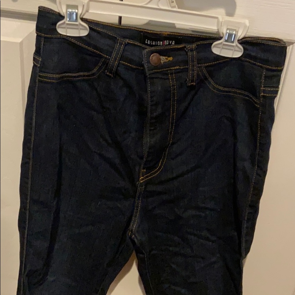 Dark Wash Fashion Nova HW Skinny Jeans